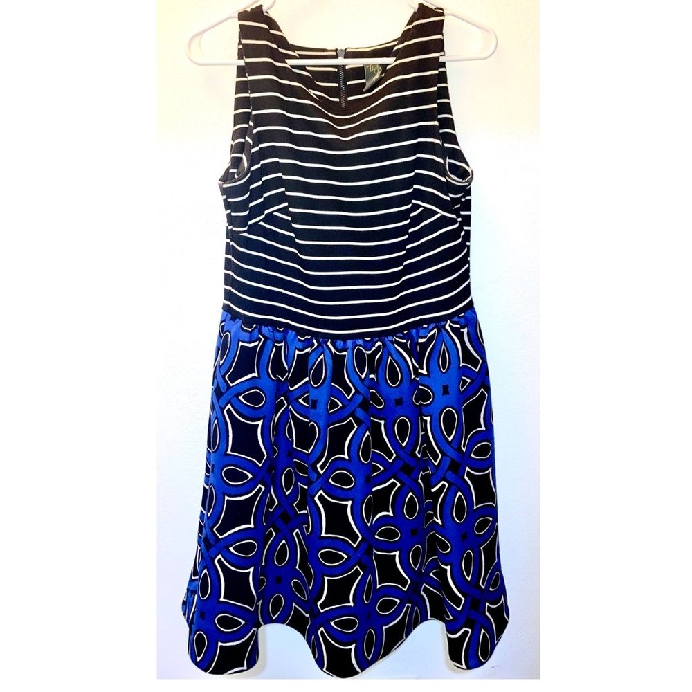 Blue and Black Party Dress